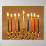 Póster Menorah con todas las velas encendidas<br><div class="desc">AssetID: 86480519 / {Thinkstock Images} / Menorah con todas las velas encendidas</div>