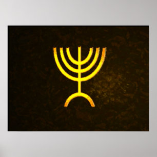Póster Menorah Flame