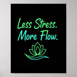 Póster Menos Estrés Más Flujo Yoga Meditación Mindfulness