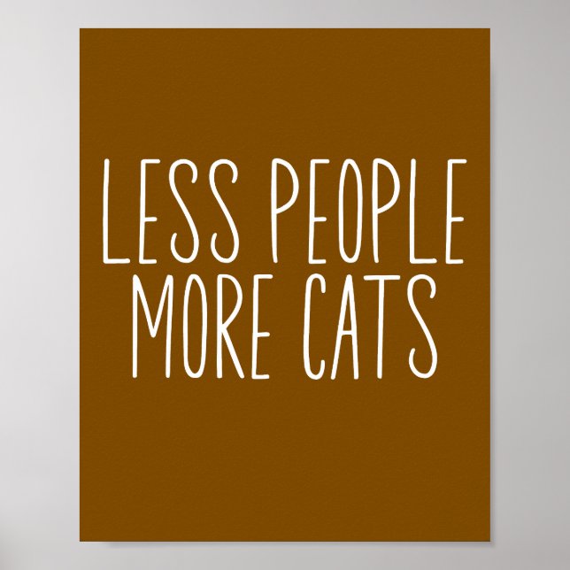 Póster Menos Gente Más Gatos (Frente)