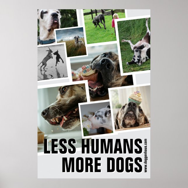 Póster Menos Humanos, Más Perros  (Frente)