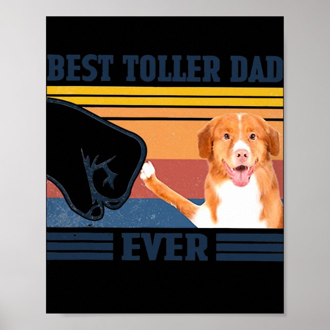 Póster Mens Best Nova Scotia Duck Tolling Retriever Dad (Frente)