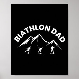 Póster Mens Biathlon Dad Skioting Shooting Biathlete