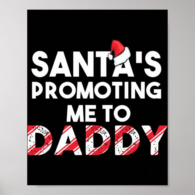 Póster Mens Christmas Pregnancy Announcement - New Dad Gi (Frente)