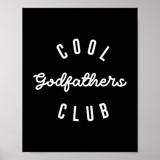 Póster Mens Cool Godfathers Club, Pregnancy Announcement  (Frente)
