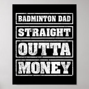 Póster Mens Dminton Dad Salió Directamente De Dinero Dmin