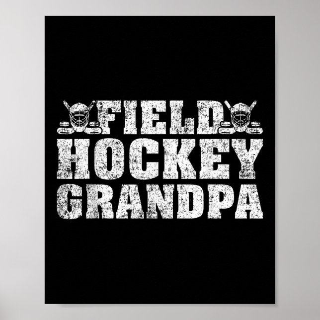 Póster Mens Field Hockey Sports Lover Field Hockey Grandp (Frente)