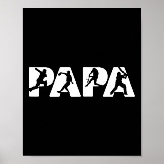 Póster Mens Funny Father's Day Gift For Dad - Papa Cricke