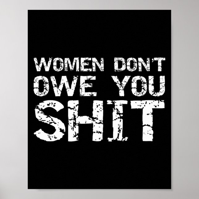 Póster Mens Funny Feminist Quote Feminism Gift Women Don' (Frente)