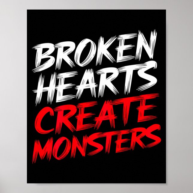 Póster Mens Funny Gym Saying Valentine's Broken Hearts Mo (Frente)