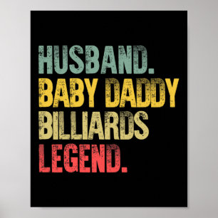 Póster Mens Funny Vintage Husband Ba