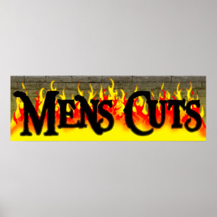 Póster Mens Haircut Salon Poster