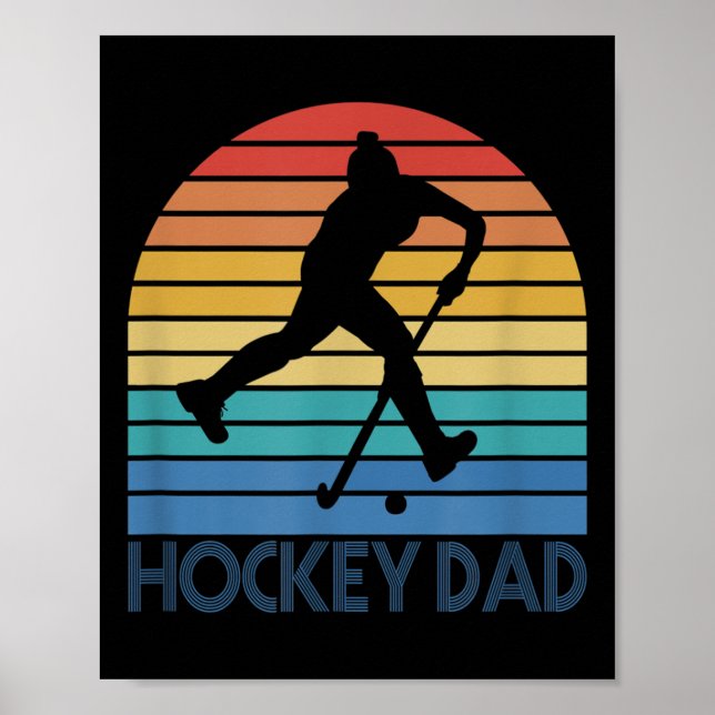 Póster Mens Hockey Dad Field Hockey Player Father Coach V (Frente)