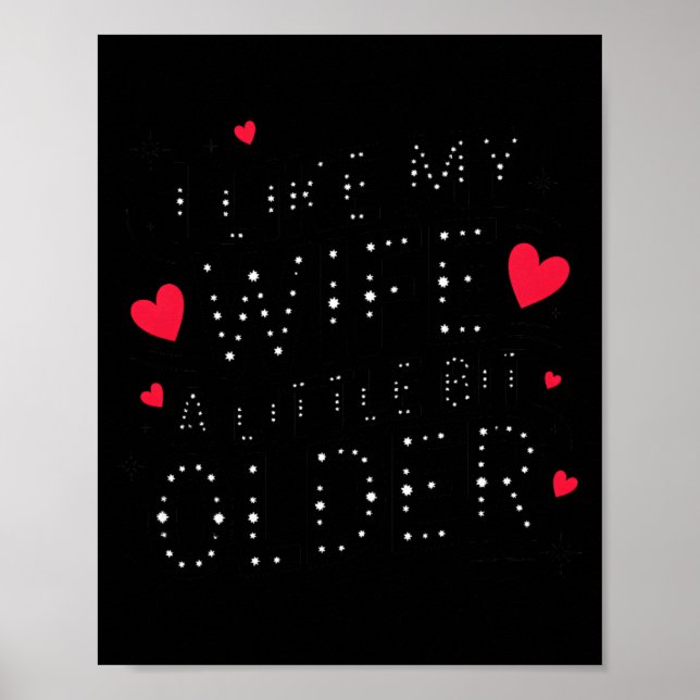 Póster Mens I Like My Wife A Little Bit Older Premium Tri (Frente)