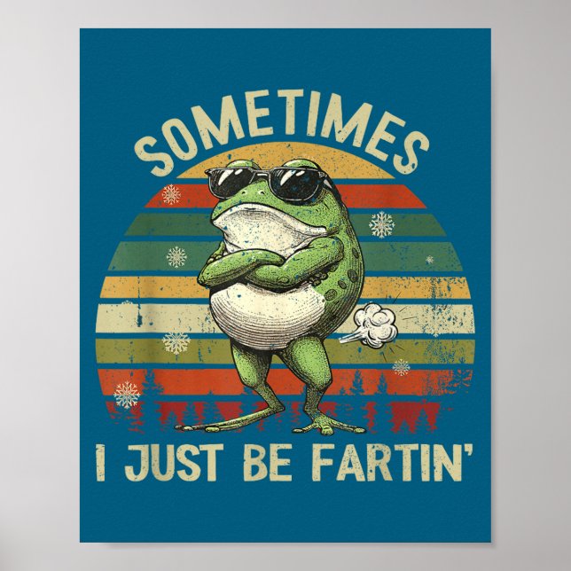 Póster mens Just Farting I Frog Sometimes (Frente)