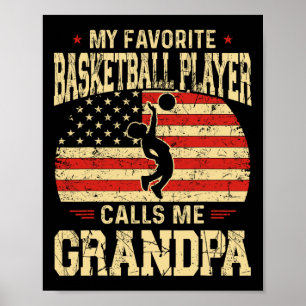 Póster Mens Mi jugador favorito de Bysketbyll me llama ab