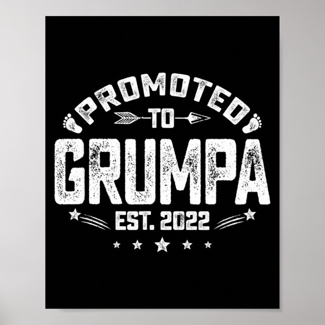 Póster Mens Promoted To Mpa Est 2022 Funny New Mpa  (Frente)