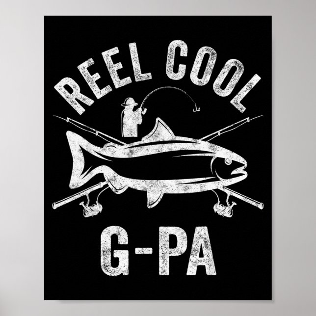 Póster Mens Reel Cool G-pa Shirt Funny Fisherman Christma (Frente)