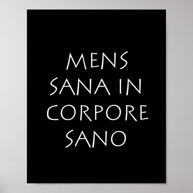 Póster Mens sana en corpore sano (Frente)