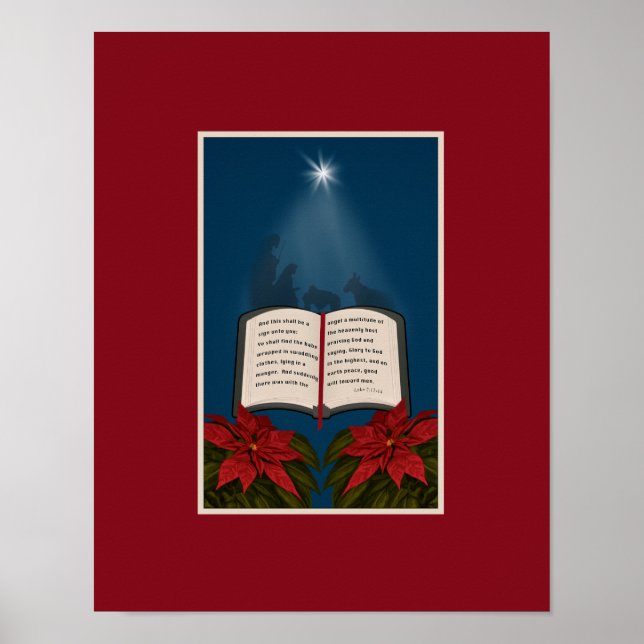 Póster Mensaje abierto de Navidades de la Biblia (Frente)
