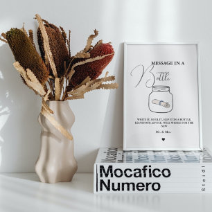 Póster Mensaje Boda moderno en un cartel de libro de visi