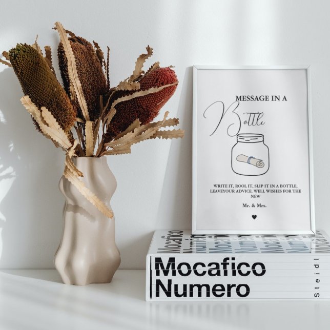 Póster Mensaje Boda moderno en un cartel de libro de visi (Subido por el creador)