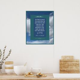 Póster Mensaje de amor - John 3-16 - 20 x 24 Poster