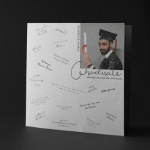 Mensaje de invitado de graduación de foto moderna