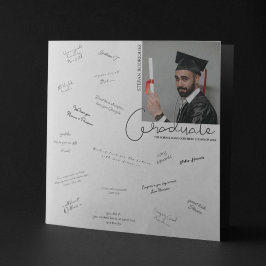 Póster Mensaje de invitado de graduación de foto moderna