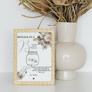 Póster Mensaje de la boda de invierno en un cartel de lib