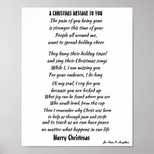 PÓSTER MENSAJE DE NAVIDAD PARA SER QUERIDO ENCARCELADO