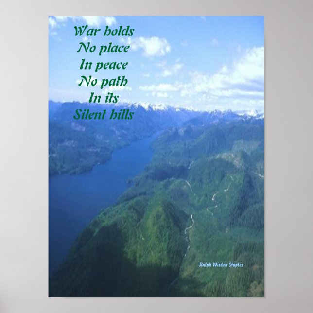 Póster Mensaje de poster de la paz (Frente)