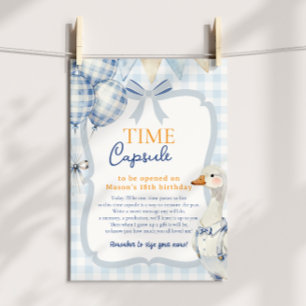Póster Mensaje de primer cumpleaños para cápsula del tiem