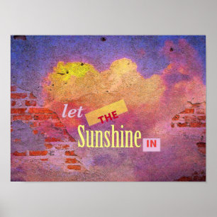 Póster Mensaje en una pared