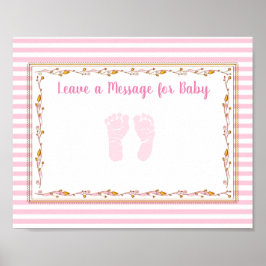 Póster Mensaje para el bebé, Poster Baby Shower Keepsake