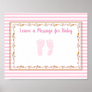 Póster Mensaje para el bebé, Poster Baby Shower Keepsake