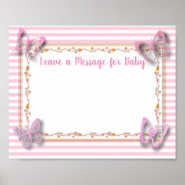 Póster Mensaje para el bebé, Poster Baby Shower Keepsake