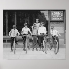 Póster Mensajeros de Telegram, 1911. Foto antigua