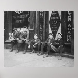Póster Mensajeros de Telegrama, 1910. Foto Vintage