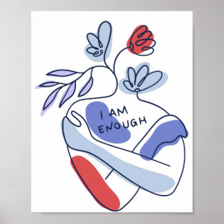 Póster Mensajes de movimiento de positividad corporal