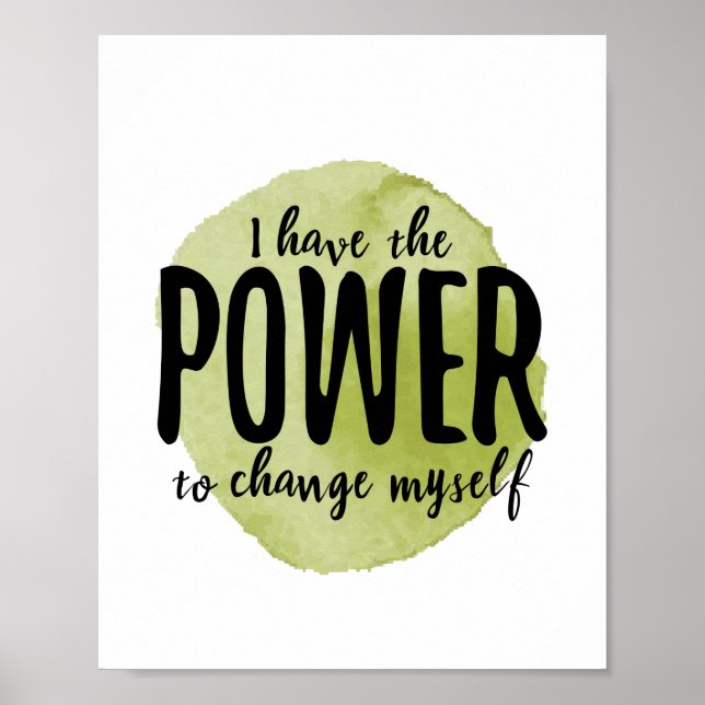 Póster mensajes motivacionales de amor propio para acepta (Frente)