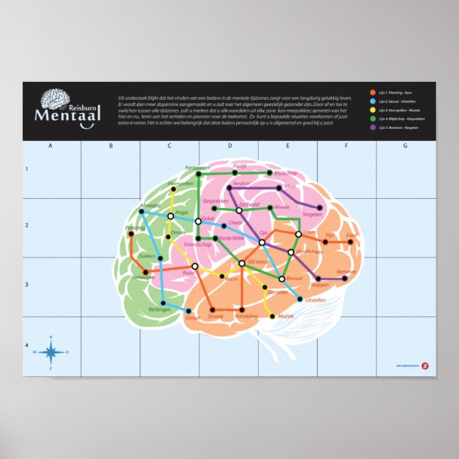 Póster Mentaal Reisburo Hersen (Frente)