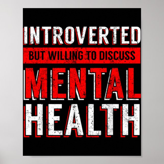 Póster Mental Health Awareness Depression  (Frente)