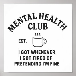 Póster Mental Health Club - Wall Art Print
