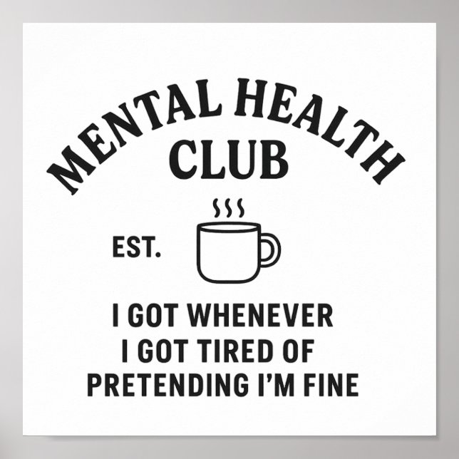 Póster Mental Health Club - Wall Art Print (Frente)