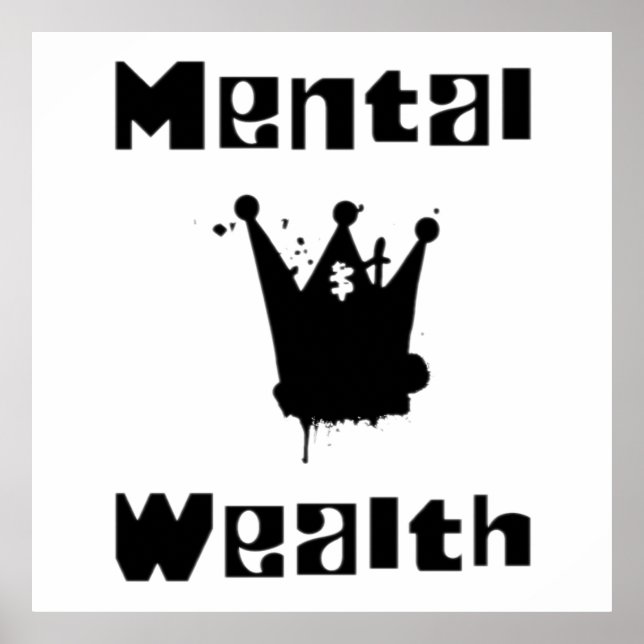 Póster mental wealth is mental health (Frente)