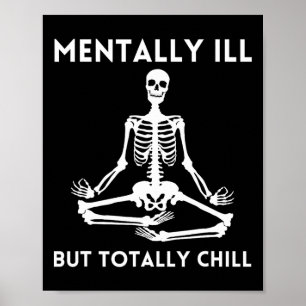 Póster Mentalmente Enfermo Pero Totalmente Chill Hallowee