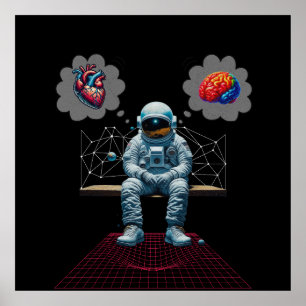 Póster Mente Cósmica vs Astronauta del Corazón