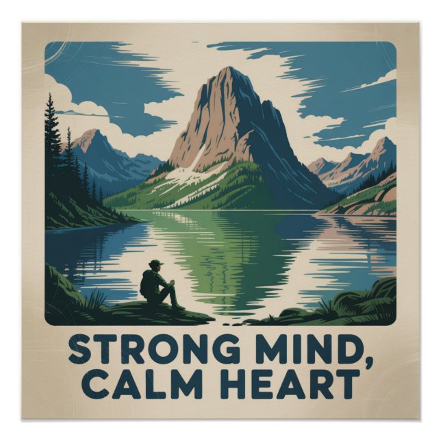 Póster Mente Fuerte, Corazón Tranquilo (Anverso)