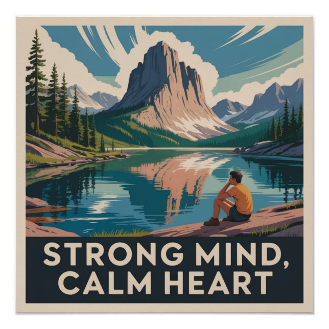 Póster Mente Fuerte, Corazón Tranquilo (Anverso)